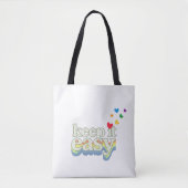 Retro-Pride-Typografie-Design 'Keep It Easy' Tasche (Vorderseite)