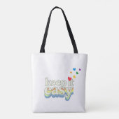 Retro-Pride-Typografie-Design 'Keep It Easy' Tasche (Rückseite)