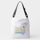 Retro-Pride-Typografie-Design 'Keep It Easy' Tragetaschen Mit Langen Trägern (Vorderseite)