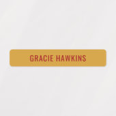 Retro Primärfarbcodierte Kinder Wassersicherer Nam Etiketten (Design 1)