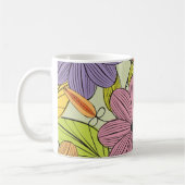 Retro Primitive Blume Zeichnend Kaffeetasse (Links)