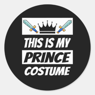 Retro Prince Costume Funny Halloween Kostüm Männer Runder Aufkleber