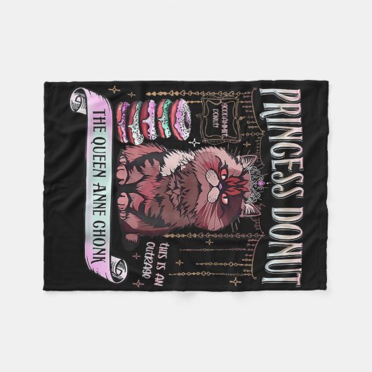 Retro Princess Donut Dungeon Crawler Carl Book Lov Fleecedecke (Vorderseite (Horizontal))