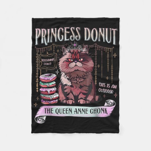 Retro Princess Donut Dungeon Crawler Carl Book Lov Fleecedecke (Vorderseite)