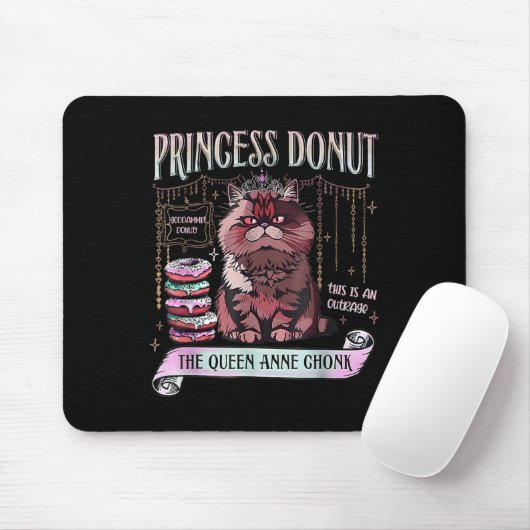 Retro Princess Donut Dungeon Crawler Carl Book Lov Mousepad (Mit Mouse)