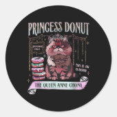 Retro Princess Donut Dungeon Crawler Carl Book Lov Runder Aufkleber (Vorderseite)