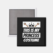Retro Princess Halloween-Kostüm Magnet (Vorderseite/Rückseite)