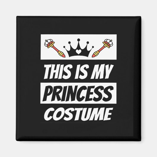 Retro Princess Halloween-Kostüm Magnet (Vorne)