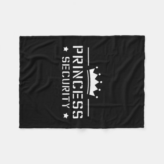 Retro Princess Security Boys Brother Birthday Vate Fleecedecke (Vorderseite (Horizontal))