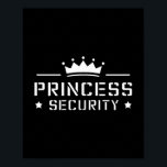 Retro Princess Security Boys Brother Birthday Vate Poster<br><div class="desc">Retro Princess Security Boys Brother Birthday Vater & Amp; Mama</div>