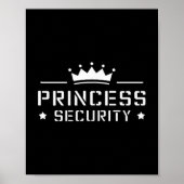 Retro Princess Security Boys Brother Birthday Vate Poster (Vorne)