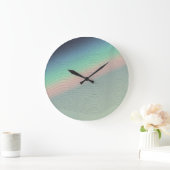 Retro Prism Light: Digitale Nostalgie Große Wanduhr (Zuhause)