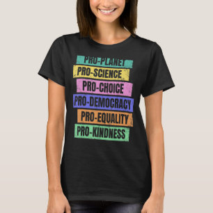 Retro Pro-Planet, Pro-Wissenschaft, Pro-Demokratie T-Shirt