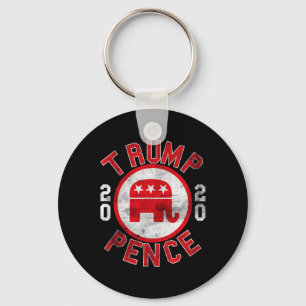 Retro Pro-Trump Pence Republikanischer Elefant Mak Schlüsselanhänger