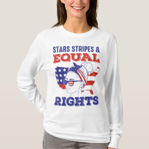 Retro Pro Wahl Weibliche Sterne Streifen gleich ho T-Shirt