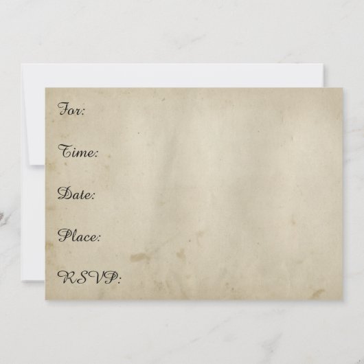 Retro Probe Pinot Einladung (Rückseite)