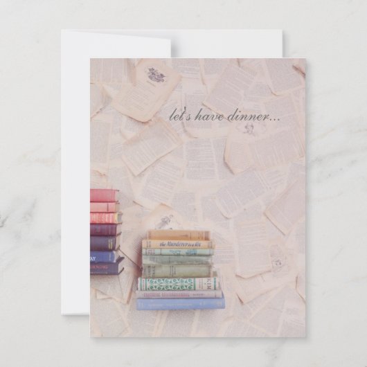 retro Probenabendessen laden ein Einladung (Rückseite)