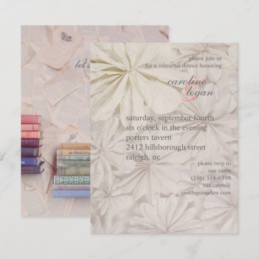 retro Probenabendessen laden ein Einladung (Vorne/Hinten)