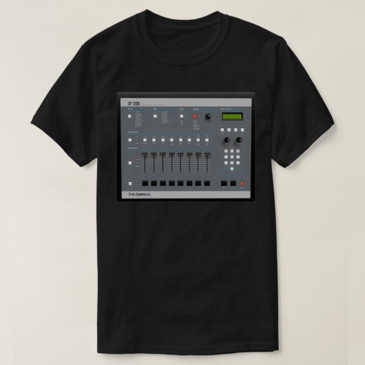 Retro-Produktionsausrüstung Emu SP1200 T-Shirt (Design vorne)