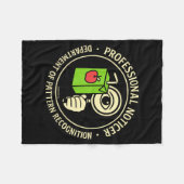 Retro Professional Noticer Department Of Pattern R Fleecedecke (Vorderseite (Horizontal))