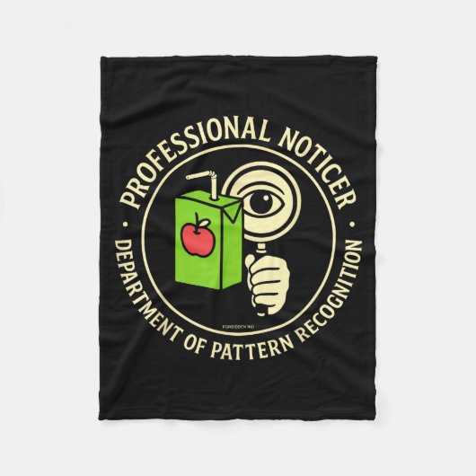 Retro Professional Noticer Department Of Pattern R Fleecedecke (Vorderseite)