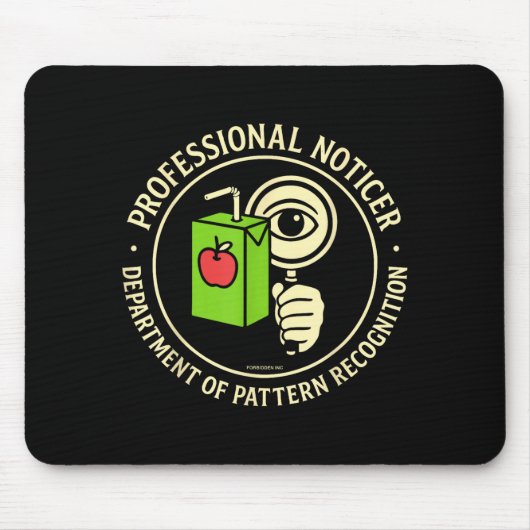 Retro Professional Noticer Department Of Pattern R Mousepad (Vorne)