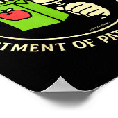 Retro Professional Noticer Department Of Pattern R Poster (Ecke)