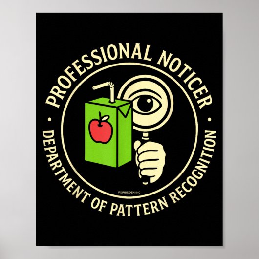 Retro Professional Noticer Department Of Pattern R Poster (Vorne)