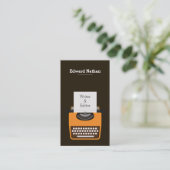 Retro professionelle Schreibmaschine QR-Code Visitenkarte (Stehend Vorderseite)