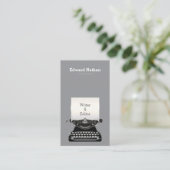 Retro professionelle Schreibmaschine QR-Code Visitenkarte (Stehend Vorderseite)