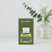 Retro professionelle Schreibmaschine QR-Code Visitenkarte (Stehend Vorderseite)