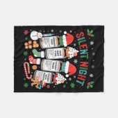 Retro Profol Silent Night Icu Nurses Funny Merry C Fleecedecke (Vorderseite (Horizontal))
