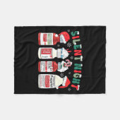 Retro Profol Silent Night Icu Nurses Funny Merry C Fleecedecke (Vorderseite (Horizontal))