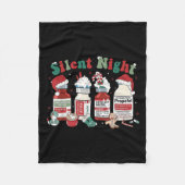 Retro Profol Silent Night Icu Nurses Funny Merry C Fleecedecke (Vorderseite)