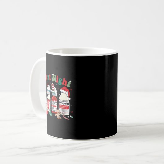 Retro Profol Silent Night Icu Nurses Funny Merry C Kaffeetasse (Vorderseite Links)