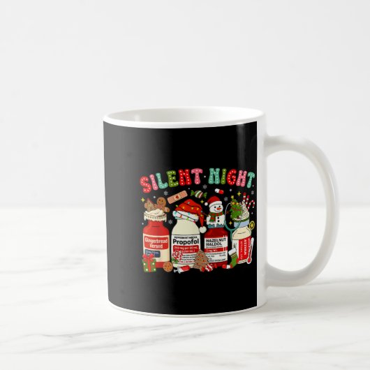 Retro Profol Silent Night Icu Nurses Funny Merry C Kaffeetasse (Rechts)