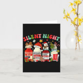 Retro Profol Silent Night Icu Nurses Funny Merry C Karte (Gelbe Blume)