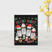 Retro Profol Silent Night Icu Nurses Funny Merry C Karte (Gelbe Blume)