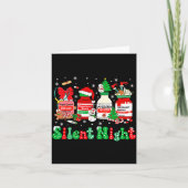 Retro Profol Silent Night Icu Nurses Funny Merry C Karte (Vorderseite)