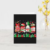 Retro Profol Silent Night Icu Nurses Funny Merry C Karte (Gelbe Blume)