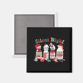 Retro Profol Silent Night Icu Nurses Funny Merry C Magnet (Vorderseite/Rückseite)