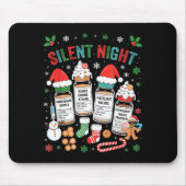 Retro Profol Silent Night Icu Nurses Funny Merry C Mousepad (Vorne)
