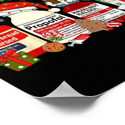 Retro Profol Silent Night Icu Nurses Funny Merry C Poster (Ecke)