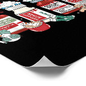 Retro Profol Silent Night Icu Nurses Funny Merry C Poster (Ecke)