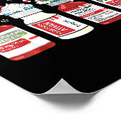 Retro Profol Silent Night Icu Nurses Funny Merry C Poster (Ecke)