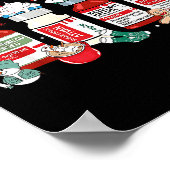 Retro Profol Silent Night Icu Nurses Funny Merry C Poster (Ecke)