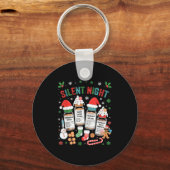 Retro Profol Silent Night Icu Nurses Funny Merry C Schlüsselanhänger (Vorderseite)