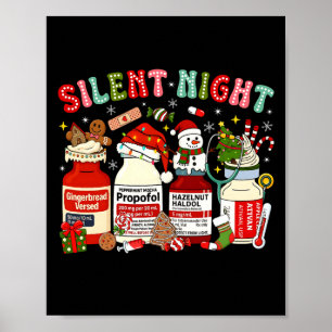 Retro Profol Stille Nacht Intensivstation Pfleger  Poster
