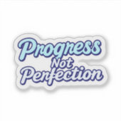 Retro Progress Not Perfect Pastel Aufkleber (Vorderseite)
