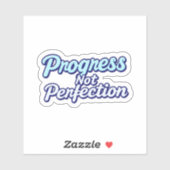 Retro Progress Not Perfect Pastel Aufkleber (Blatt)